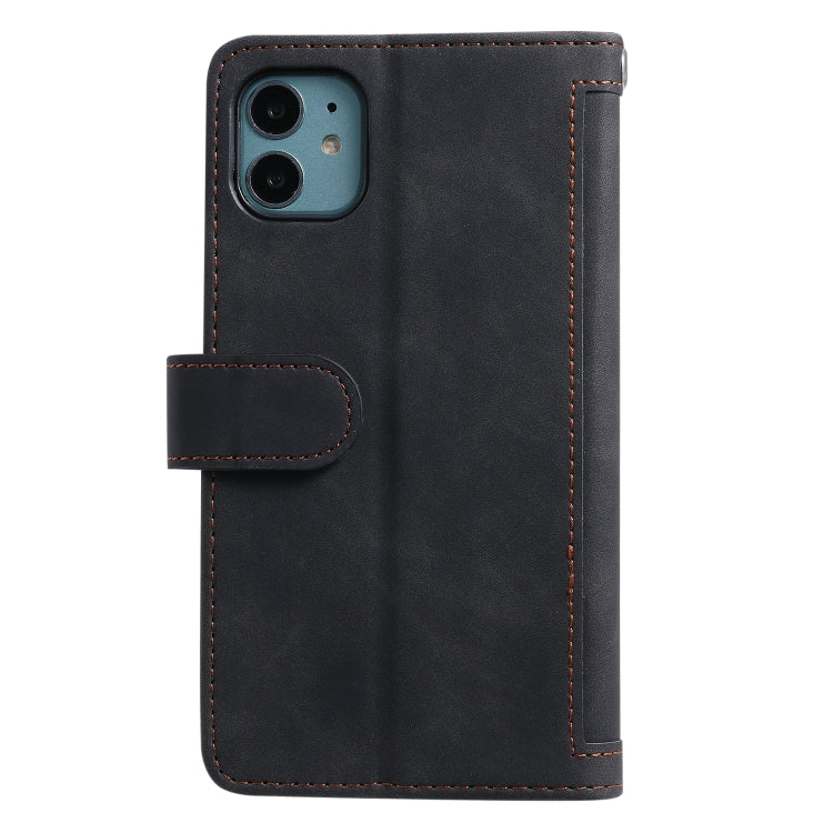 For iPhone 11 Nine Card Zipper Bag Horizontal Flip Leather Case With Holder & Card Slots & Photo Frame & Wallet