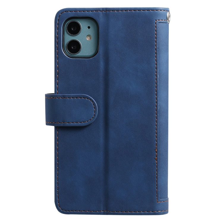 For iPhone 11 Nine Card Zipper Bag Horizontal Flip Leather Case With Holder & Card Slots & Photo Frame & Wallet