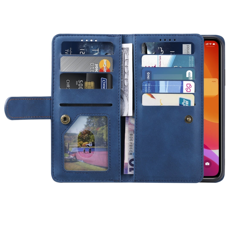 For iPhone 11 Nine Card Zipper Bag Horizontal Flip Leather Case With Holder & Card Slots & Photo Frame & Wallet