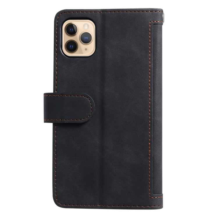 For iPhone 11 Pro Nine Card Zipper Bag Horizontal Flip Leather Case With Holder & Card Slots & Photo Frame & Wallet