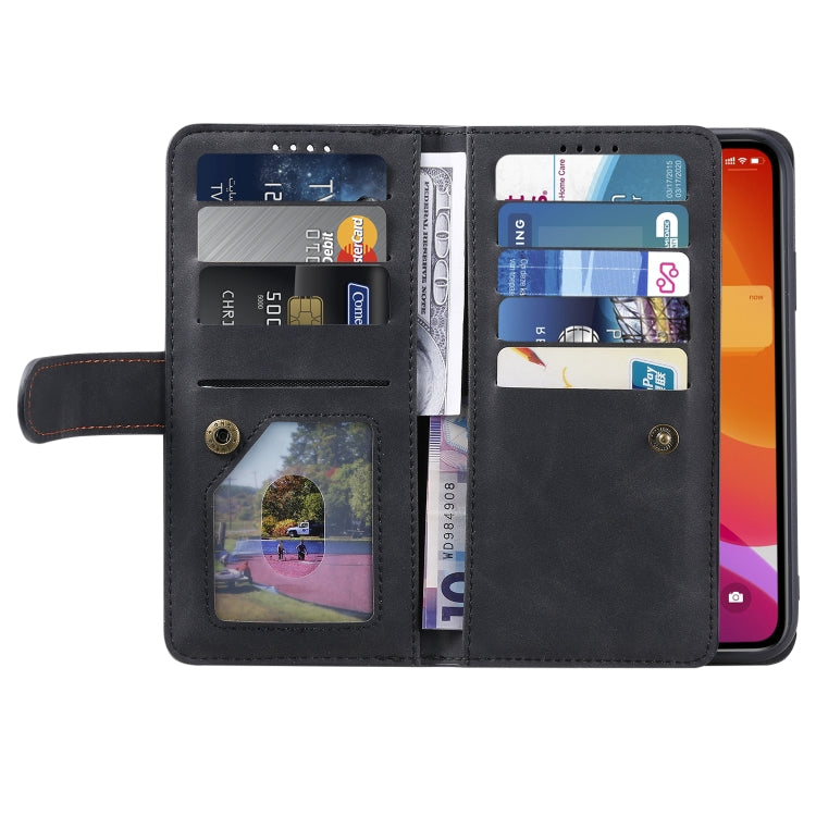 For iPhone 11 Pro Nine Card Zipper Bag Horizontal Flip Leather Case With Holder & Card Slots & Photo Frame & Wallet