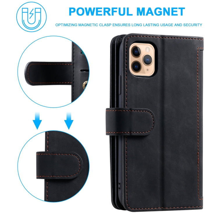 For iPhone 11 Pro Nine Card Zipper Bag Horizontal Flip Leather Case With Holder & Card Slots & Photo Frame & Wallet