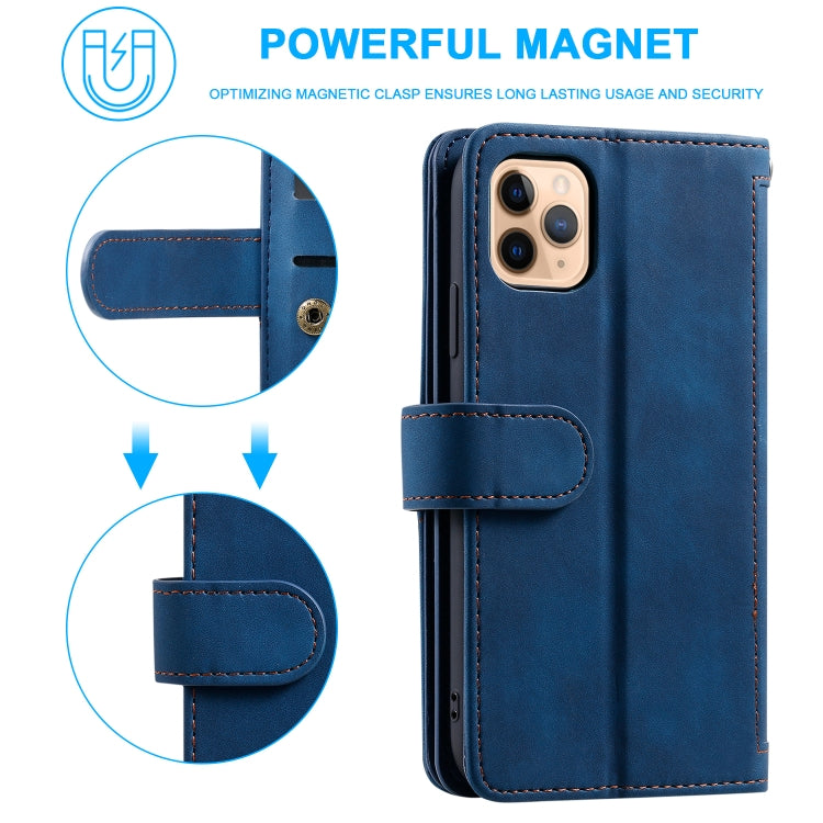For iPhone 11 Pro Nine Card Zipper Bag Horizontal Flip Leather Case With Holder & Card Slots & Photo Frame & Wallet