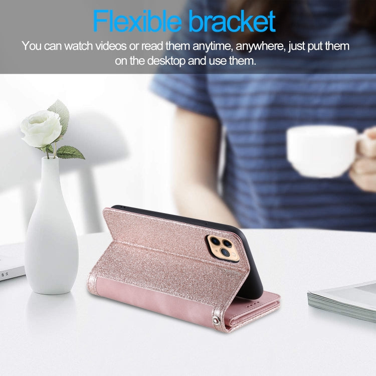 For iPhone 11 Pro Max Nine Card Zipper Bag Horizontal Flip Leather Case With Holder & Card Slots & Photo Frame & Wallet(Pink)