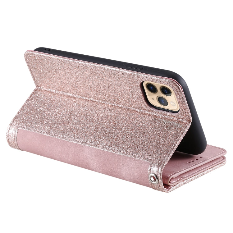 For iPhone 11 Pro Max Nine Card Zipper Bag Horizontal Flip Leather Case With Holder & Card Slots & Photo Frame & Wallet(Pink)
