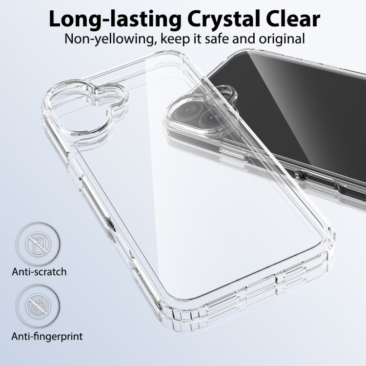 For iPhone 16 Plus Scratchproof Acrylic TPU Phone Case