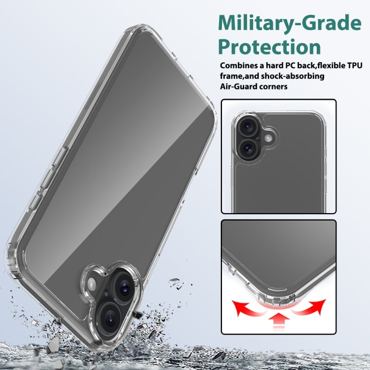 For iPhone 16 Plus Scratchproof Acrylic TPU Phone Case