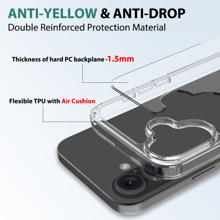 For iPhone 16 Plus Scratchproof Acrylic TPU Phone Case