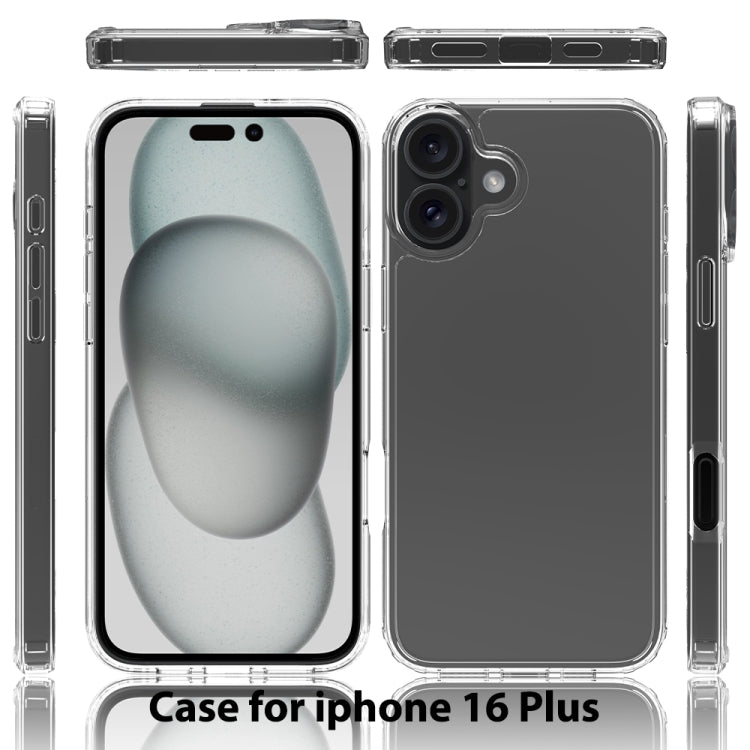 For iPhone 16 Plus Scratchproof Acrylic TPU Phone Case