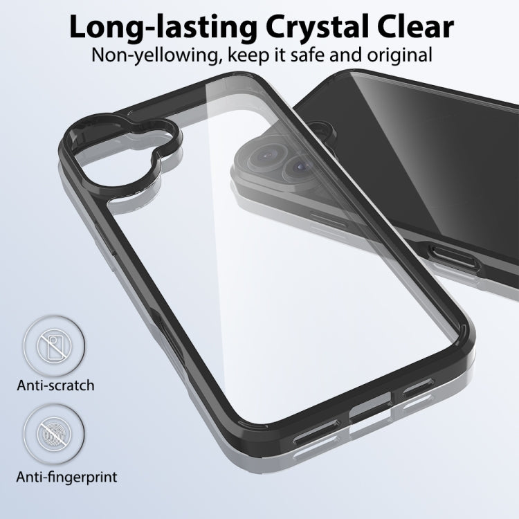 For iPhone 16 Plus Scratchproof Acrylic TPU Phone Case