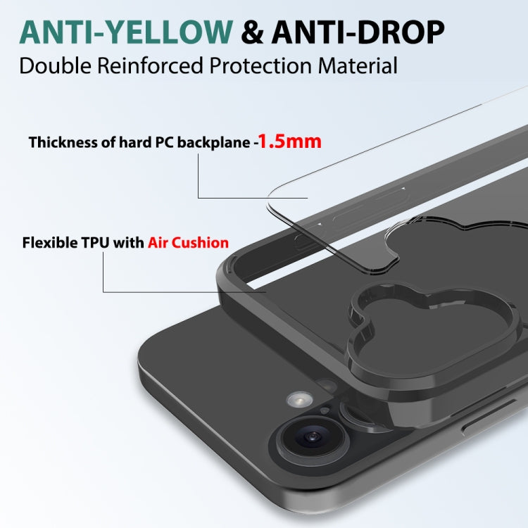 For iPhone 16 Plus Scratchproof Acrylic TPU Phone Case