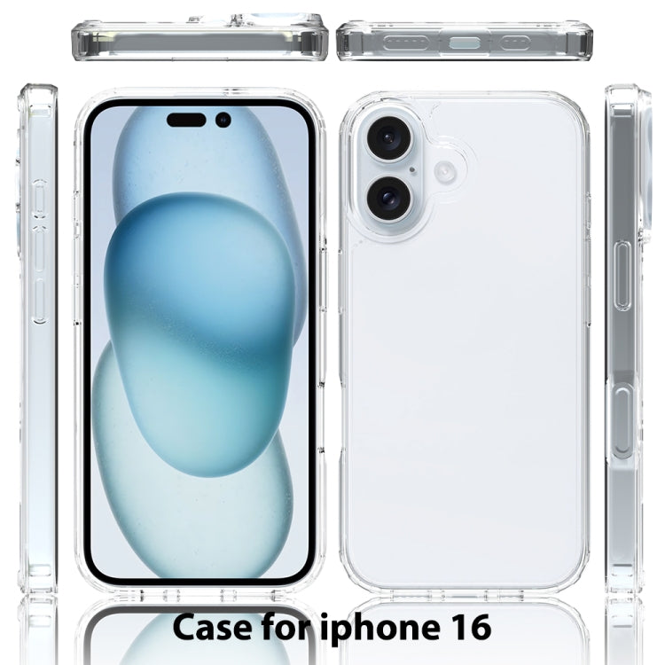 For iPhone 16 Scratchproof Acrylic TPU Phone Case