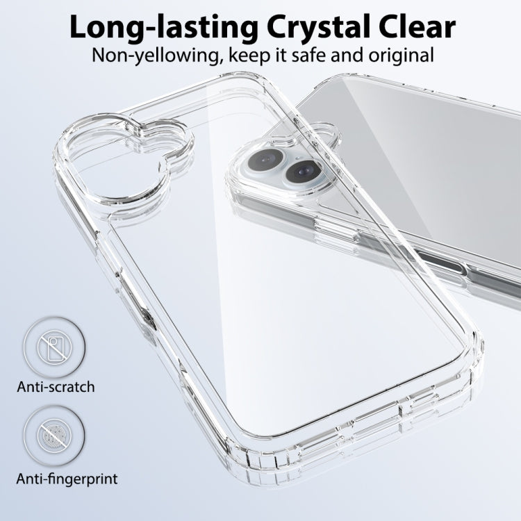 For iPhone 16 Scratchproof Acrylic TPU Phone Case