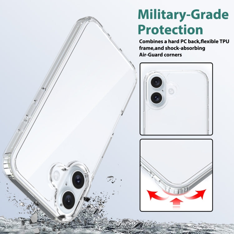 For iPhone 16 Scratchproof Acrylic TPU Phone Case