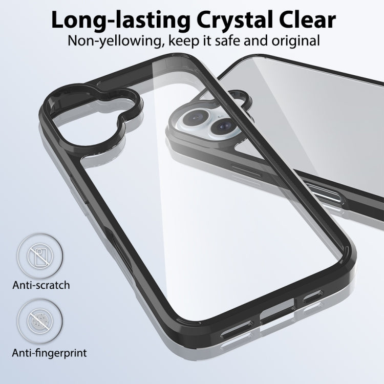 For iPhone 16 Scratchproof Acrylic TPU Phone Case
