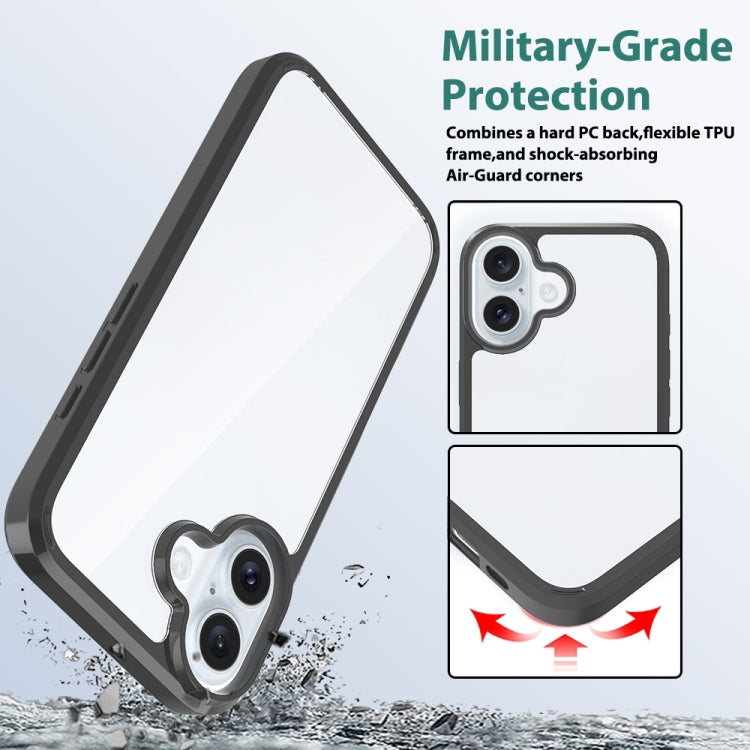 For iPhone 16 Scratchproof Acrylic TPU Phone Case