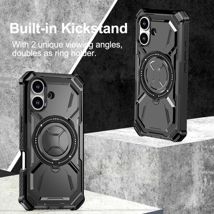 For iPhone 16 Plus Armor Series Holder Phone Case