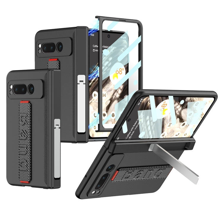 For Google Pixel Fold GKK Integrated Fold Hinge Full Coverage Phone Case with Wrist Strap
