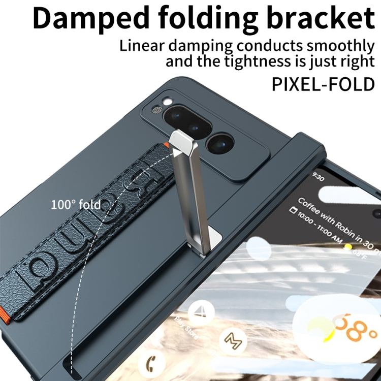 For Google Pixel Fold GKK Integrated Fold Hinge Full Coverage Phone Case with Wrist Strap