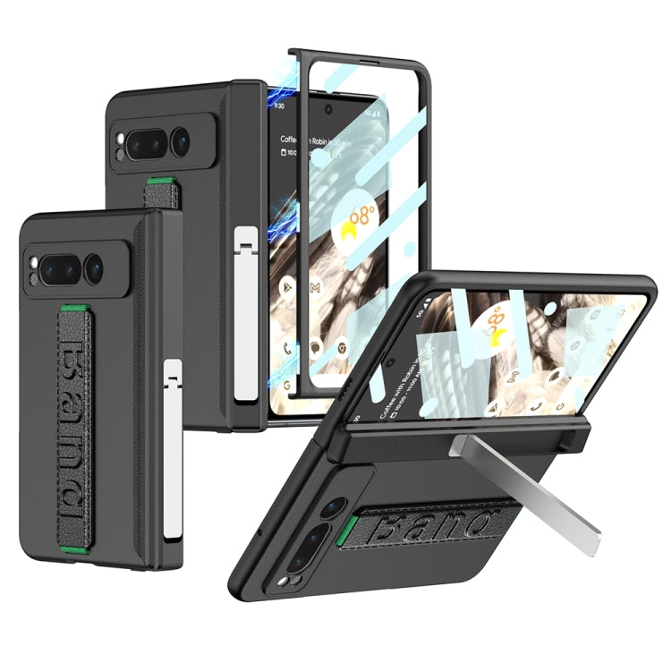 For Google Pixel Fold GKK Integrated Fold Hinge Full Coverage Phone Case with Wrist Strap