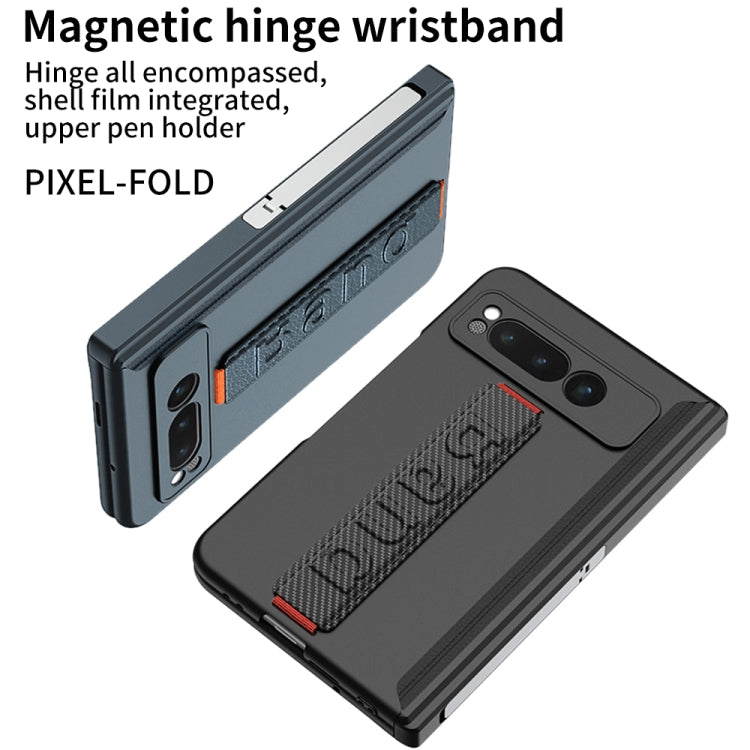 For Google Pixel Fold GKK Integrated Fold Hinge Full Coverage Phone Case with Wrist Strap