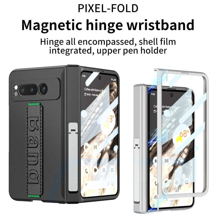 For Google Pixel Fold GKK Integrated Fold Hinge Full Coverage Phone Case with Wrist Strap