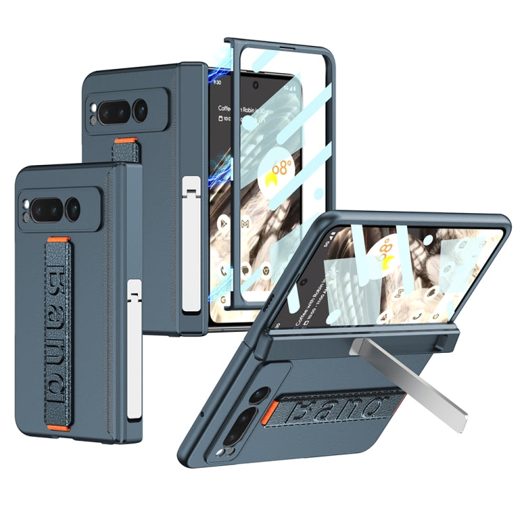 For Google Pixel Fold GKK Integrated Fold Hinge Full Coverage Phone Case with Wrist Strap