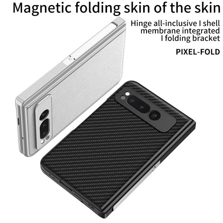 For Google Pixel Fold GKK Integrated Fold Hinge Leather Phone Case with Holder