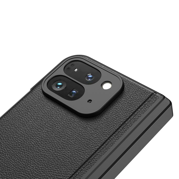 For Google Pixel 9 Pro Fold GKK Integrated Fold Hinge Leather Phone Case with Holder
