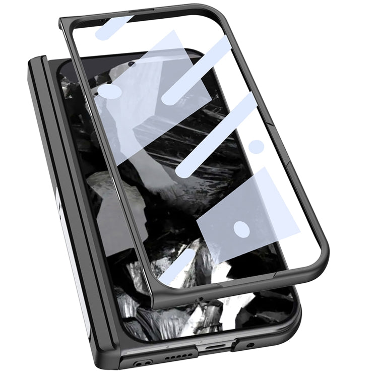 For Google Pixel 9 Pro Fold GKK Integrated Fold Hinge Leather Phone Case with Holder