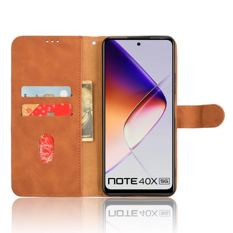 For Infinix Note 40X 5G Skin Feel Magnetic Flip Leather Phone Case