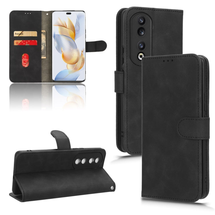 For Honor 90 Pro Skin Feel Magnetic Flip Leather Phone Case