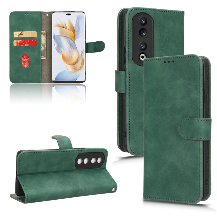 For Honor 90 Pro Skin Feel Magnetic Flip Leather Phone Case