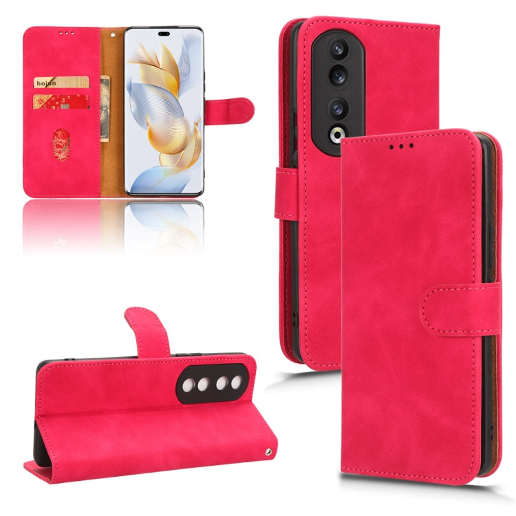 For Honor 90 Pro Skin Feel Magnetic Flip Leather Phone Case