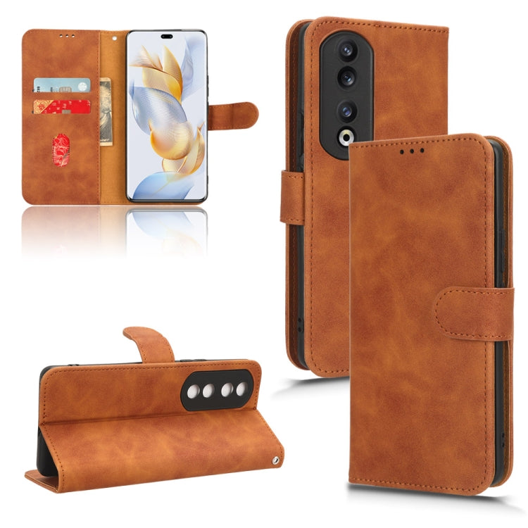 For Honor 90 Pro Skin Feel Magnetic Flip Leather Phone Case