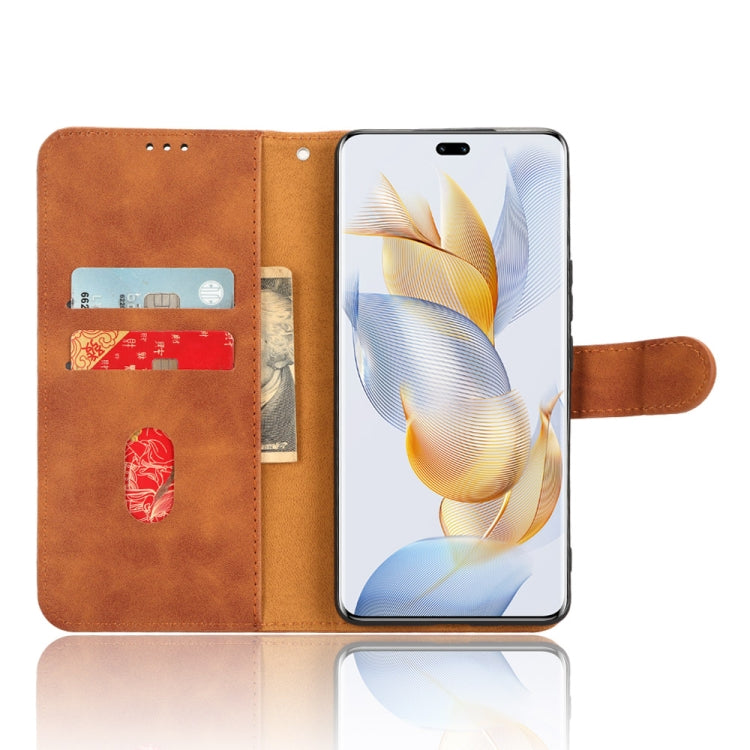 For Honor 90 Pro Skin Feel Magnetic Flip Leather Phone Case