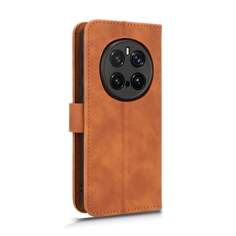 For Honor Magic7 Pro Skin Feel Magnetic Flip Leather Phone Case