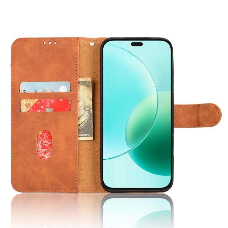 For Honor 400 Lite Global Skin Feel Magnetic Flip Leather Phone Case