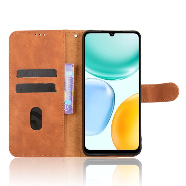 For Honor X5c Plus Skin Feel Magnetic Flip Leather Phone Case