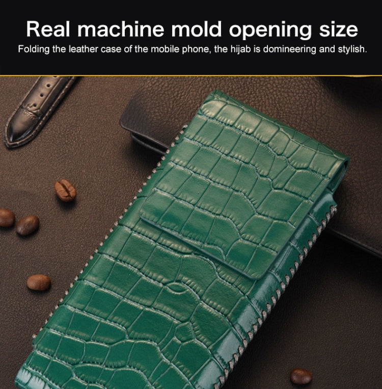 For Huawei Mate X / Xs Genuine Leather Vertical Flip Case(Three-dimensional Crocodile Claw)