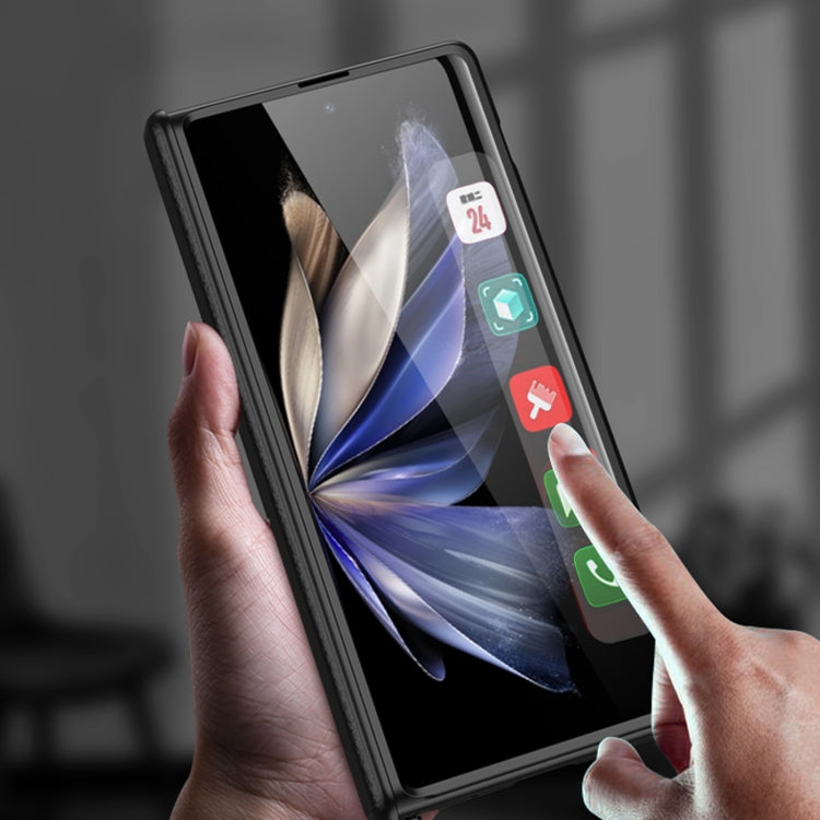 For vivo X Fold2 GKK Integrated Fold Hinge Leather Phone Case with Holder