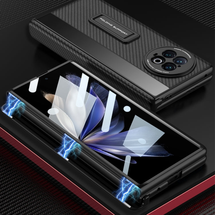 For vivo X Fold2 GKK Integrated Fold Hinge Leather Phone Case with Holder