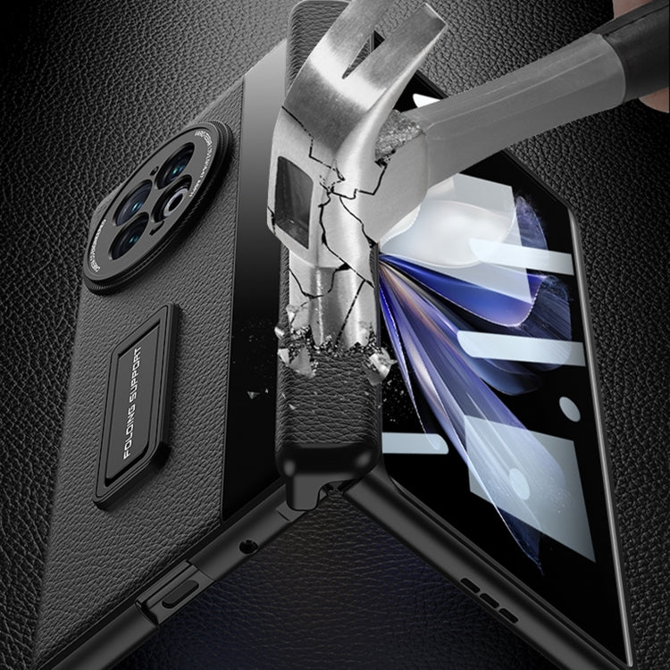 For vivo X Fold2 GKK Integrated Fold Hinge Leather Phone Case with Holder