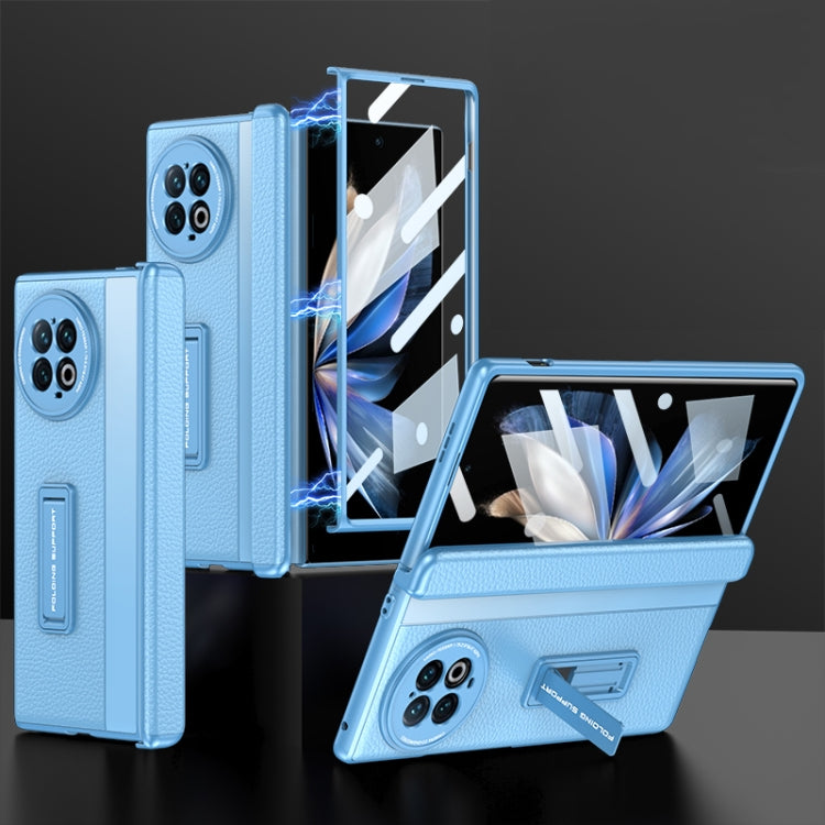 For vivo X Fold2 GKK Integrated Fold Hinge Leather Phone Case with Holder