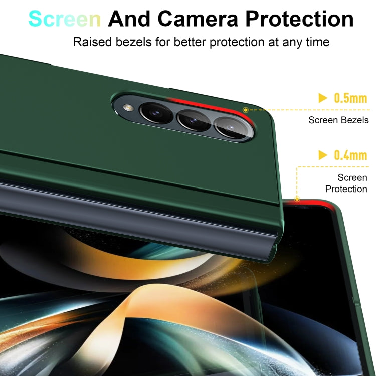 For Samsung Galaxy Z Fold3 Skin Feel Fold Full Coverage Phone Case with Holder