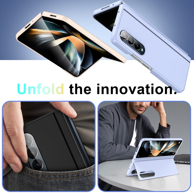 For Samsung Galaxy Z Fold3 Skin Feel Fold Full Coverage Phone Case with Holder