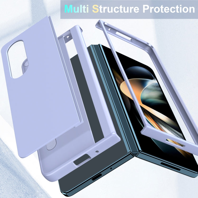 For Samsung Galaxy Z Fold3 Skin Feel Fold Full Coverage Phone Case with Holder