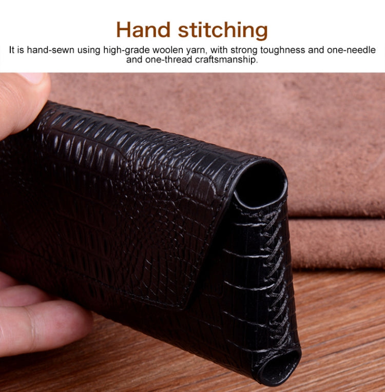 For Huawei Mate X / Xs Crocodile Pattern Genuine Leather Horizontal Flip Case