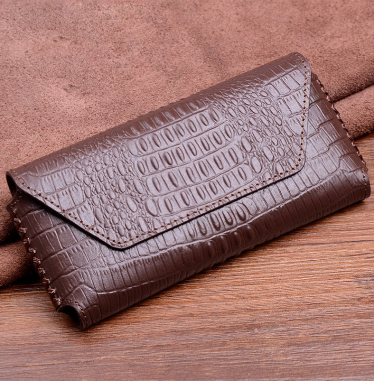 For Huawei Mate X / Xs Crocodile Pattern Genuine Leather Horizontal Flip Case