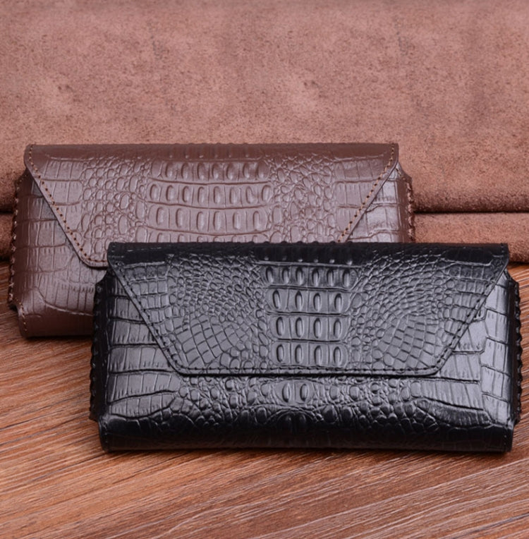 For Huawei Mate X / Xs Crocodile Pattern Genuine Leather Horizontal Flip Case